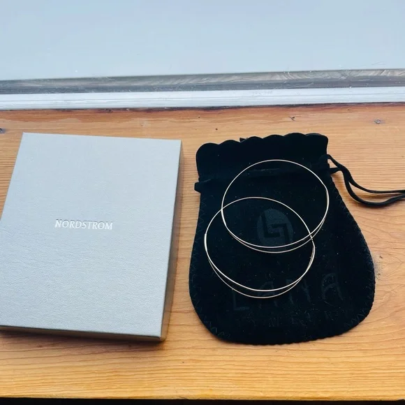 Lana Jewelry Large Flirt Split hoop earrings 14k pure gold Signed Lana 14k - Picture 2 of 3